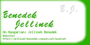 benedek jellinek business card